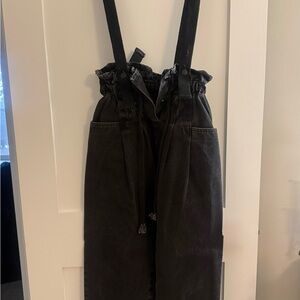 Black Suspender pants